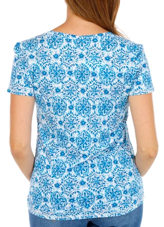 Thumbnail 4: Blue Sol Women's Short Sleeve V-Neck Top 
