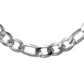 Thumbnail 2: True Religion Men's Silver Figaro Chain Necklace  