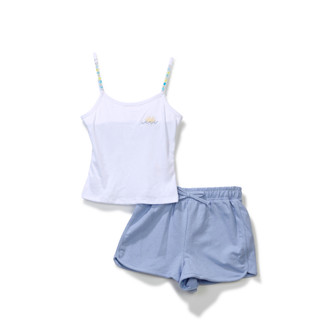 Thumbnail 1: No Comment Big Girl's 2 Pc Bead Strap Tank Short Set 