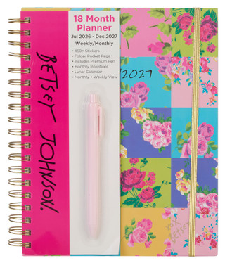 Thumbnail 1: Betsey Johnson Multicolor Floral 18 Month Planner w/ Pen 