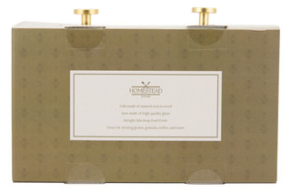 Thumbnail 2: Homestead Kitchen 2 Pk Glass Canisters w/ Acacia Lids 