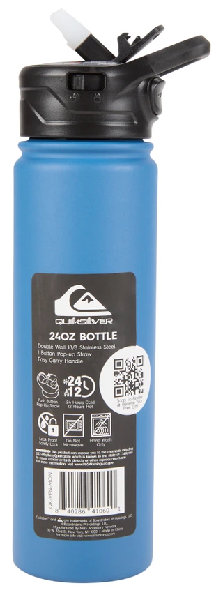 Thumbnail 2: Quiksilver 24 oz Stainless Steel Water Bottle 
