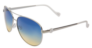 Thumbnail 1: Jessica Simpson Women's Aviator Butterfly Frame Sunglasses 