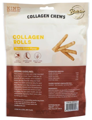 Thumbnail 2: Kind Rewards 10 Pk Peanut Butter Flavor Dog Collagen Chews 