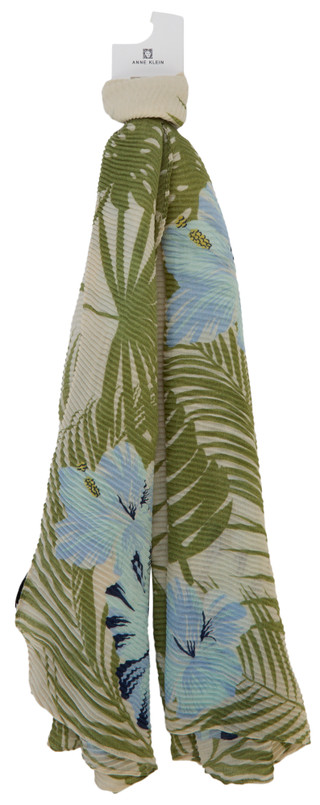 Thumbnail 1: ANNE KLEIN Women's Pleated Palm Oblong Scarf 