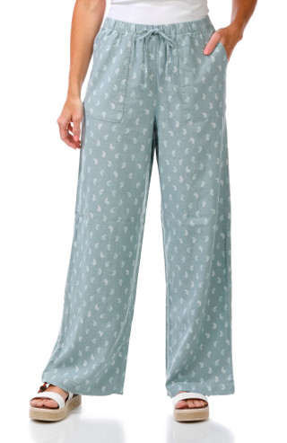 Thumbnail 1: Pink Rose Juniors Floral Wide Leg Pants 