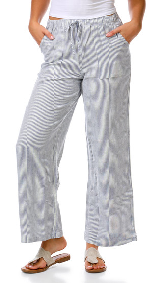 Thumbnail 1: Pink Rose Juniors' Drawstring Wide Leg Pants 