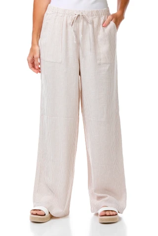 Thumbnail 1: Pink Rose Juniors Floral Print Wide Leg Pants 