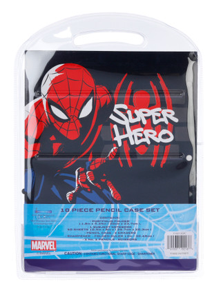 Thumbnail 4: Marvel 10 Pc Spider-Man Pencil Case Set 