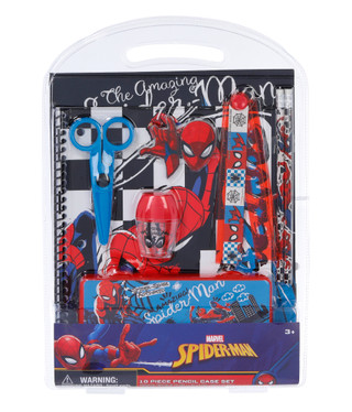 Thumbnail 1: Marvel 10 Pc Spider-Man Pencil Case Set 