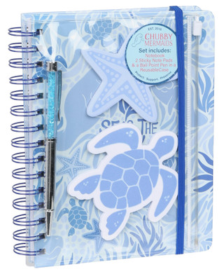 Thumbnail 1: Chubby Mermaids Seas The Day Spiral Notebook Set 