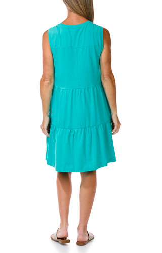 Thumbnail 2: DKNY Women's Sleeveless Tiered A-Line Dress 