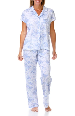 Thumbnail 1: Laura Ashley Women's 2 Pc Pajama Pants Set 