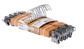Thumbnail 3: Kensie 10 Pk Wooden Bottom Hangers 