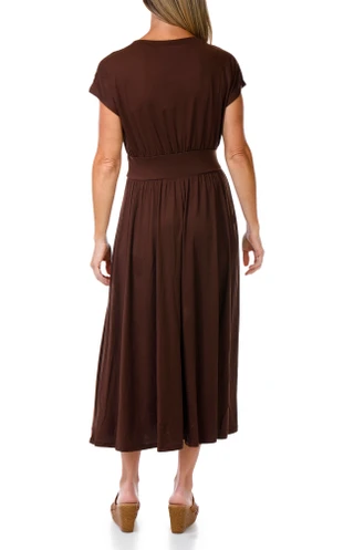 Thumbnail 2: BY TOGETHER Women's Short Sleeve Knit Maxi Dress 