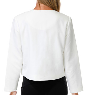 Thumbnail 2: Express Women's Collarless Cropped Blazer 