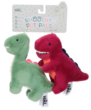 Thumbnail 1: Smoochy Pet Pals 2 Pk Dinosaur Pet Toys 