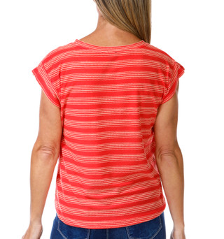 Thumbnail 3: Democracy Women's Embroidered Stripe Cap Sleeve Top 