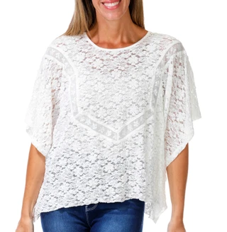 Thumbnail 1: Democracy Women's Short Sleeve Lace Top 
