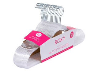 Thumbnail 2: ROXY 18 Pk Slim Plastic Hangers 
