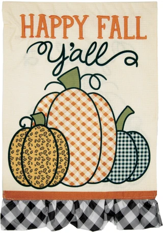 Thumbnail 1: Carson Home Accents Harvest Happy Fall Y'all Flag Home Accent  