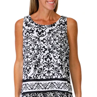 Thumbnail 2: Cece Women's 2 Pc Border Print Shorts Set 