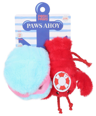 Thumbnail 1: Posh Paws 2 Pk Plush Pet Toys 