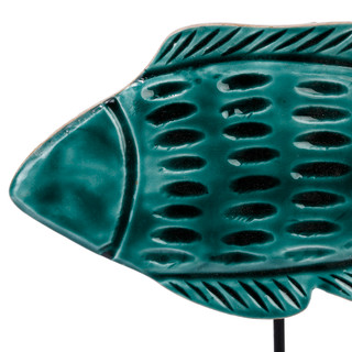 Thumbnail 2: Sagebrook Home 14x14 Fish on Base Home Accent 