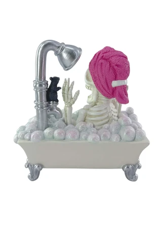 Thumbnail 2: Magical Season 9 in Resin Bathing Skeleton Halloween Home Accent 