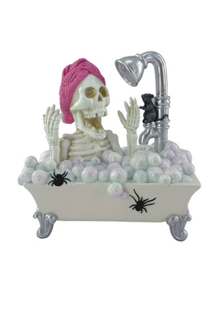 Thumbnail 1: Magical Season 9 in Resin Bathing Skeleton Halloween Home Accent 