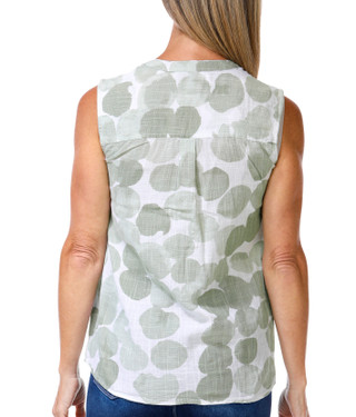 Thumbnail 3: Dash Women's Sleeveless Button Neck Top 