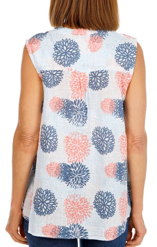 Thumbnail 2: Dash Women's Sleeveless Button Neck Top 