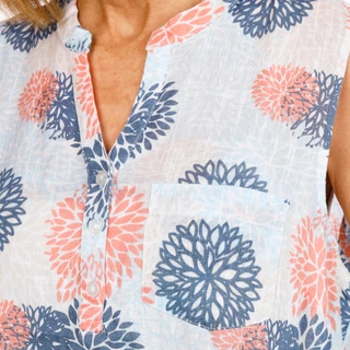 Thumbnail 3: Dash Women's Sleeveless Button Neck Top 