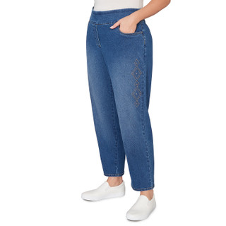 Thumbnail 4: Alfred Dunner Plus Heat Set Super Stretch Jeans 