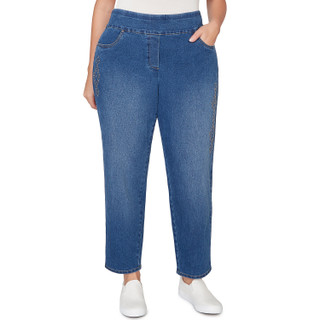 Thumbnail 1: Alfred Dunner Plus Heat Set Super Stretch Jeans 