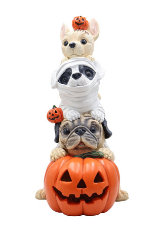 Thumbnail 4: Magical Season 24 in Stacked Dogs Pumpkin Halloween Home Accent 