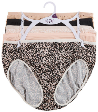 Thumbnail 1: Gloria Vanderbilt Womens 5-Pack Hi Cut Panties 