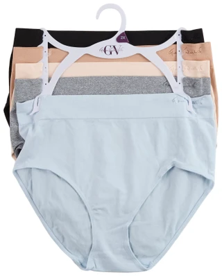 Thumbnail 1: Gloria Vanderbilt Plus 5-Pack Seamless Brief Panties 