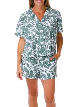 Thumbnail 1: JACLYN Women's 2 Pc Pajama Shorts Set 