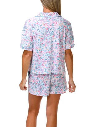 Thumbnail 2: JACLYN Women's 2 Pc Pajama Shorts Set 