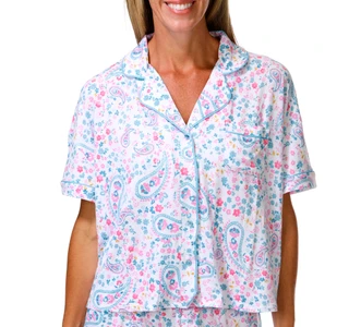 Thumbnail 4: JACLYN Women's 2 Pc Pajama Shorts Set 