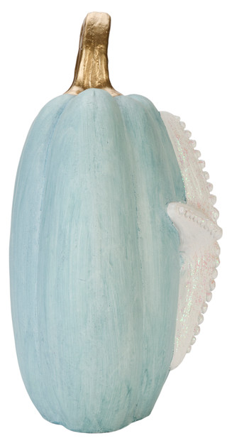 Thumbnail 2: Brighten the Season 22 in Coastal Shell Harvest Pumpkin Home Accent 