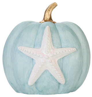 Thumbnail 1: Brighten the Season 22 in Coastal Shell Harvest Pumpkin Home Accent 