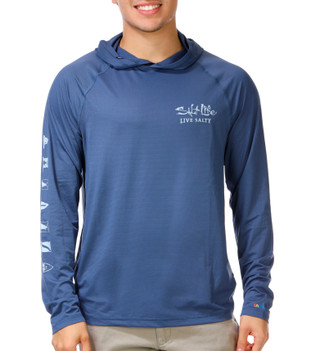 Thumbnail 1: Salt Life Men's Outdoor Live Salty Long Sleeve Graphic Hoodie 