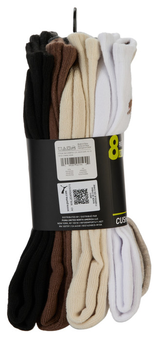 Thumbnail 3: Puma Men's 8 Pk Cushioned Crew Socks 