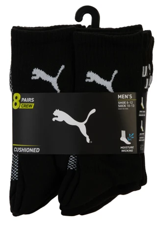 Thumbnail 1: Puma Men's 8 Pk Cushioned Socks 