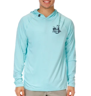 Thumbnail 1: Salt Life Men's Outdoor Logo Long Sleeve Graphic Hoodie 