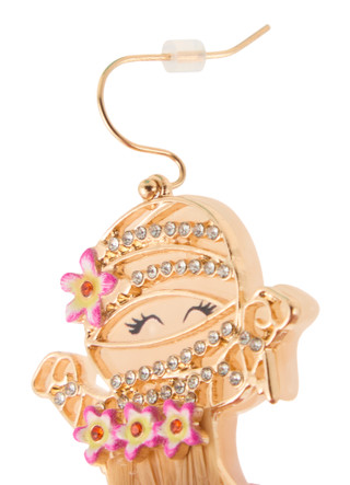 Thumbnail 2: C&C California Summerween Mummy Hula Girl Earrings 