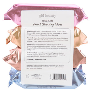 Thumbnail 2: Glo Beauty 4 Pk Ultra-Soft Facial Cleansing Wipes 