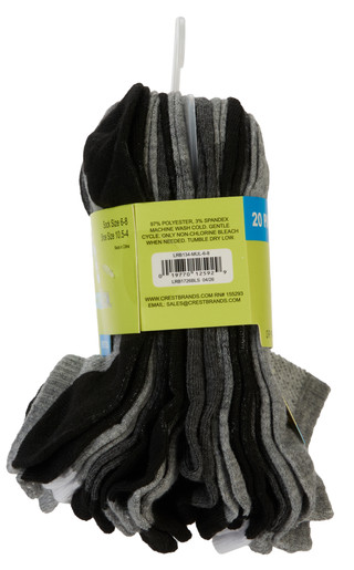 Thumbnail 3: Locker Room Boys 20 Pk Dry Fresh Sport Socks 